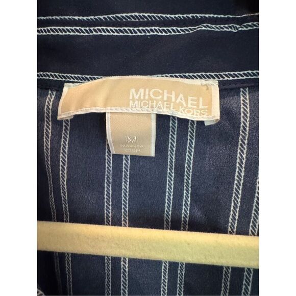 Michael Kors striped zipper front top sz small - Picture 7 of 8